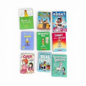 Scholastic and Various Pre-teen Graphic Novels Lot Set of 9 books